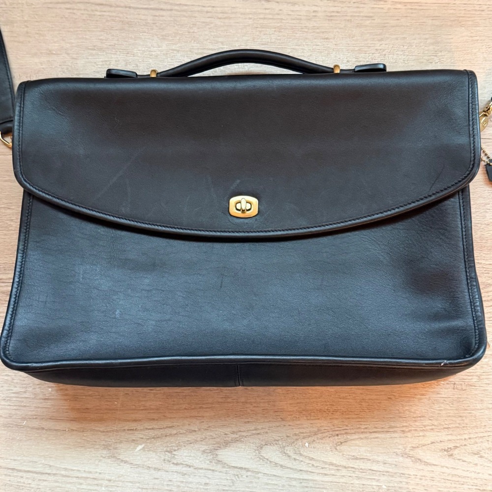 Coach Leather Briefcase Black - Picture 3 of 16